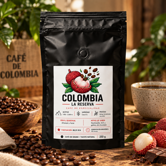 Café fermentado Colombia La Reserva Honey Lichi