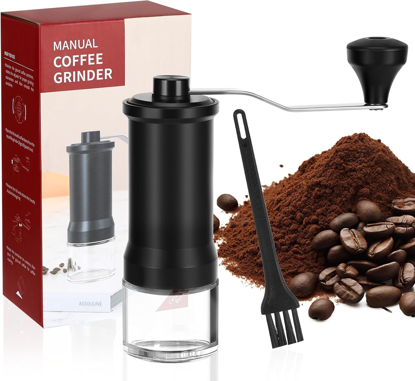 Molinillo manual de café Ledebouk - Muela cerámica ajustable